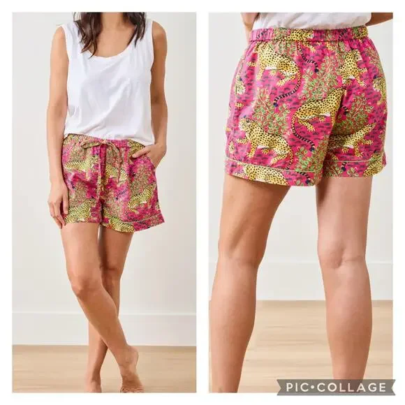 Print Fresh Pajama Shorts Bagheera Hot Pink Cotton Size XXS - Picture 1 of 7